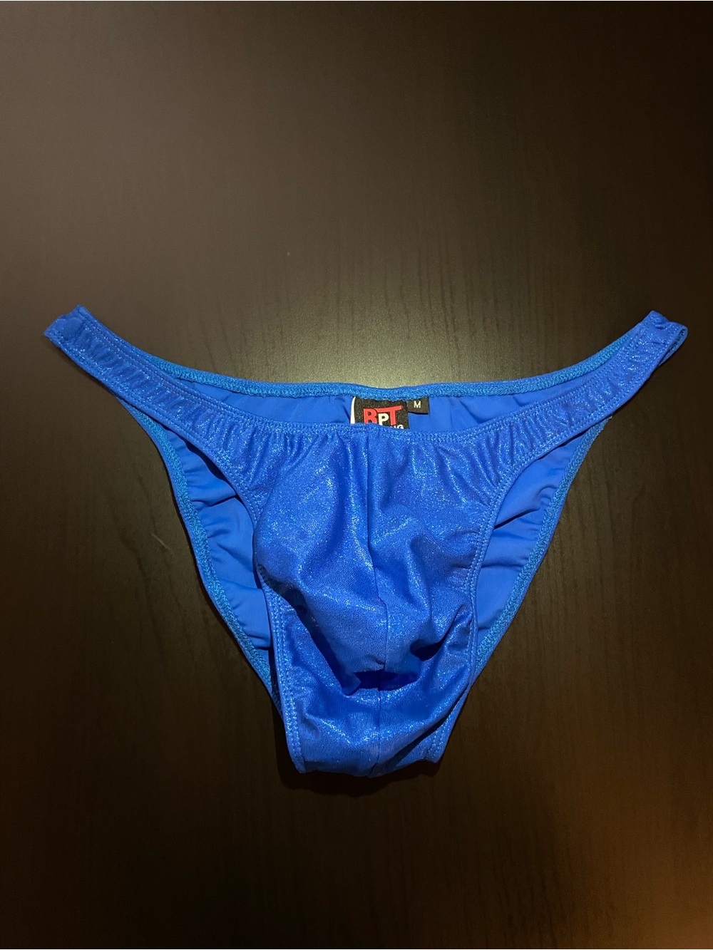 Men's Posing Trunks Professional Bodybuilding Posing Suits M BLUE New!